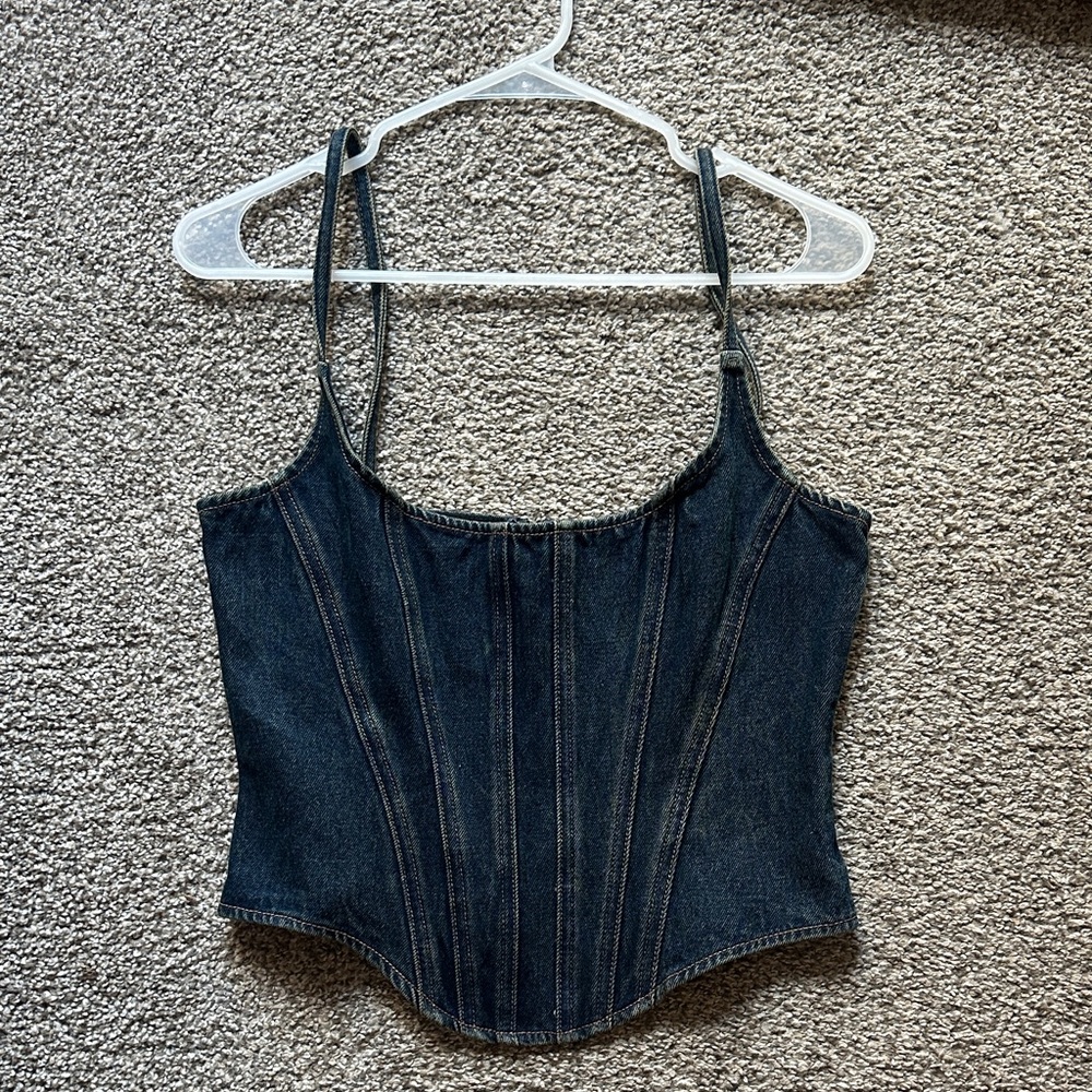 Lioness Dark Denim Corset Tank